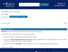 Tablet Screenshot of my.eden.gov.uk